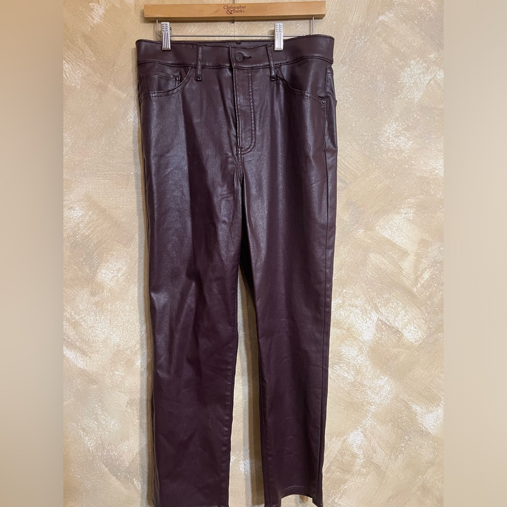 New no tag Faux leather Express pants.. 10R straight ankle, high rise